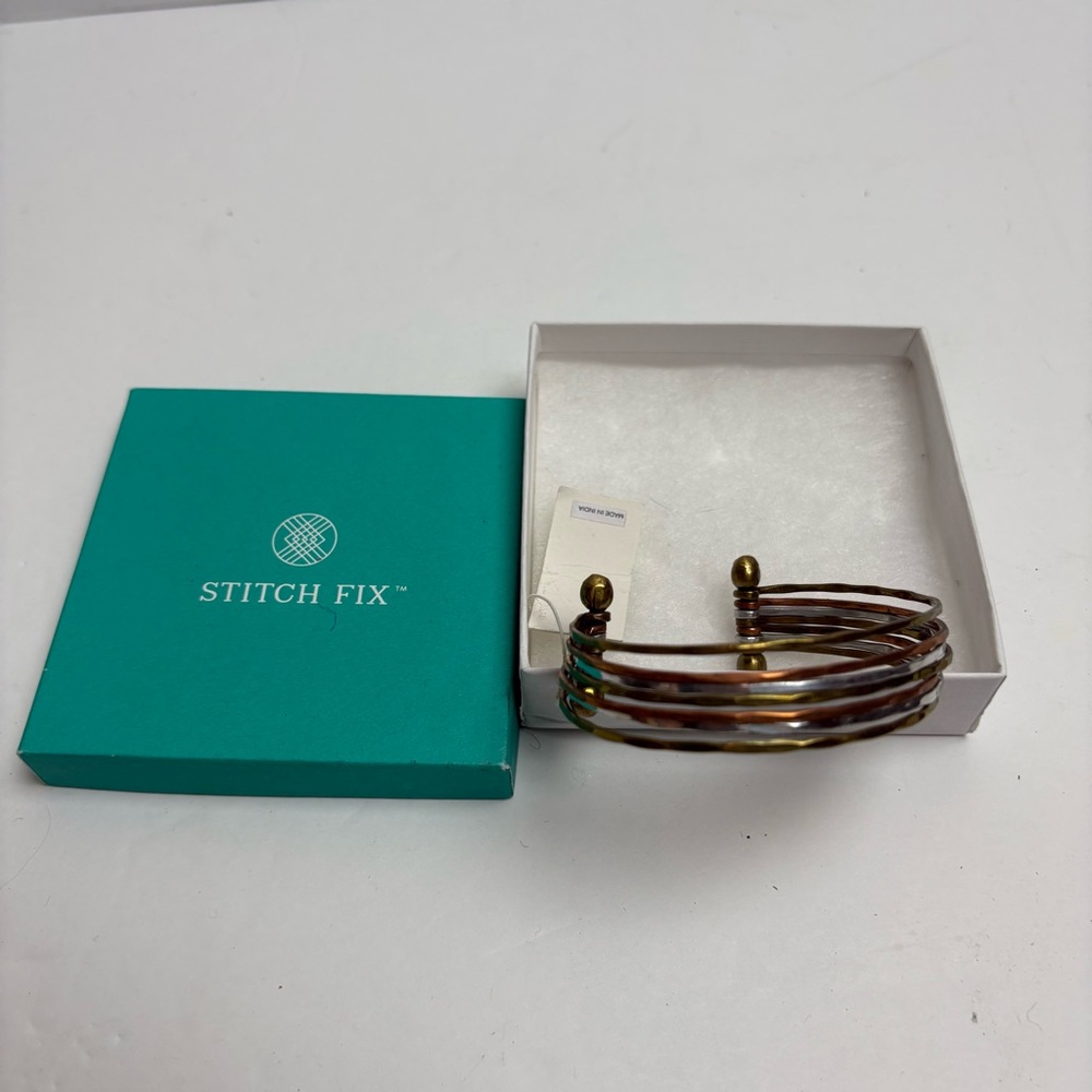 ZAD Martin Mini Layered Metal Cuff Rose Gold Bracelet Stitch Fix NWT